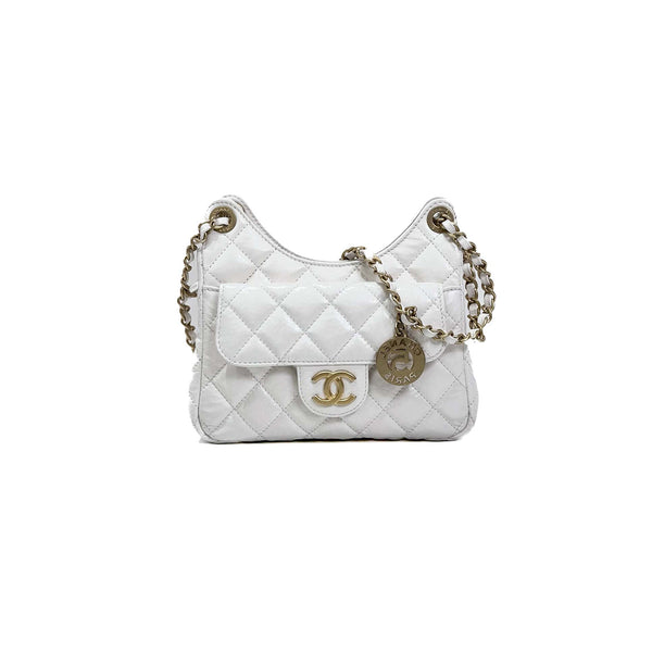 Chanel Small White Hobo Bag - Jiaxyk