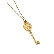 Tiffany Key Pendant 18k Yellow Gold With Chain