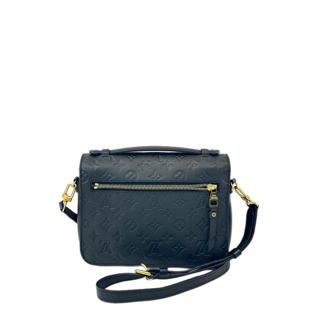 Louis Vuitton Pochette Métis Black Leather Bag