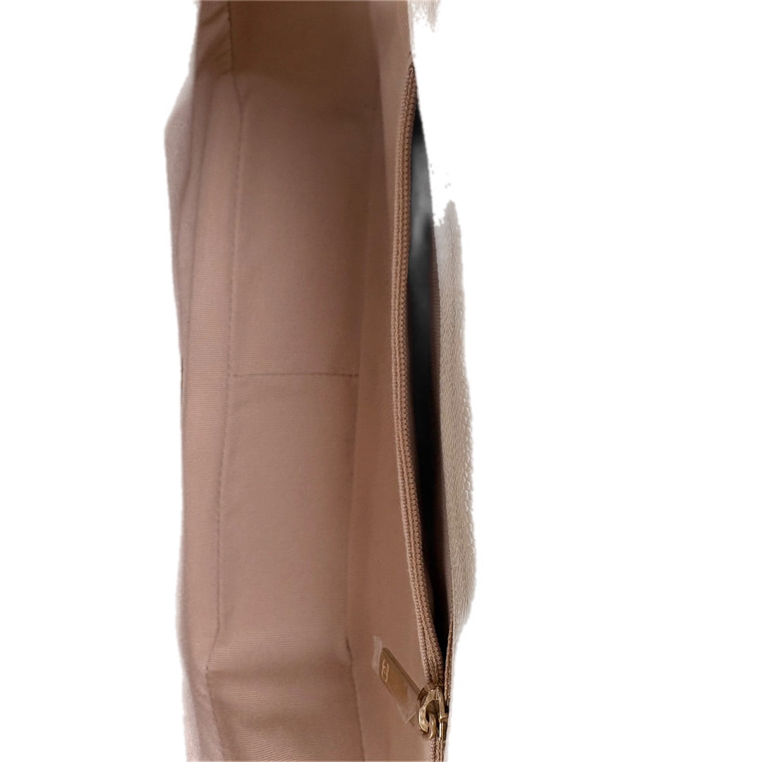 Chanel White Leather Chain Bag