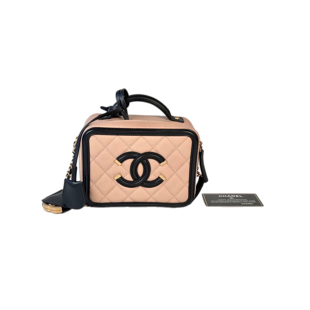 Chanel Mini Cream Vanity Box Bag