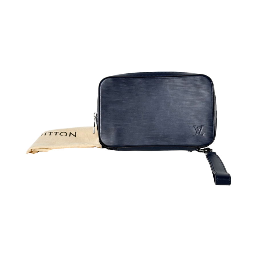 Louis Vuitton Men’s Clutch Bag Epi Leather Blue