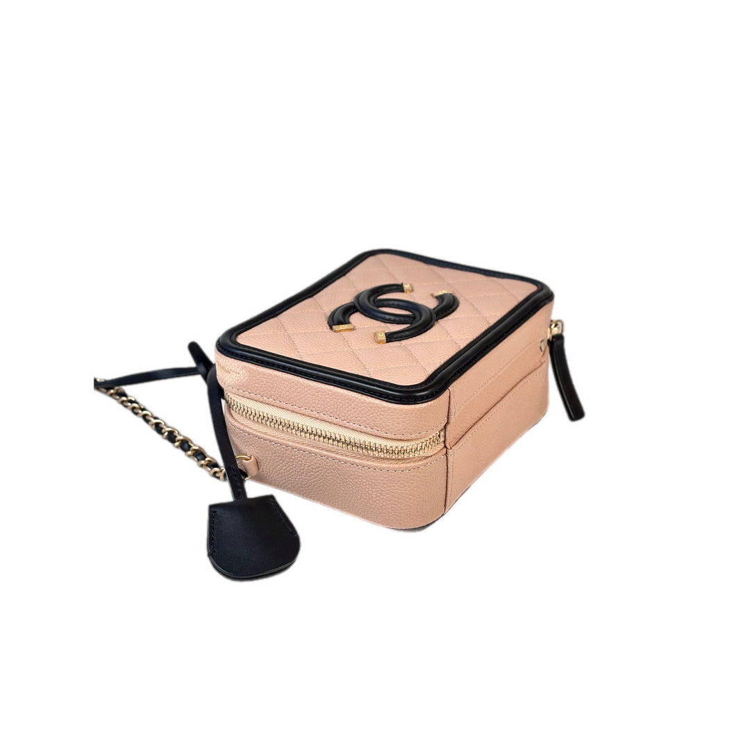 Chanel Mini Cream Vanity Box Bag