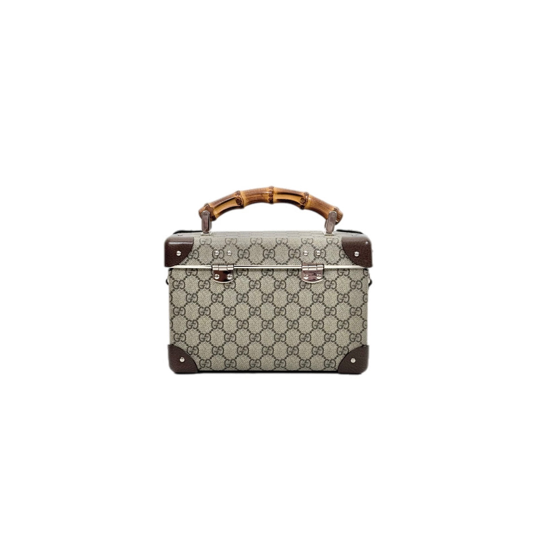 Gucci Bamboo Trotter GG Beauty Case Bag