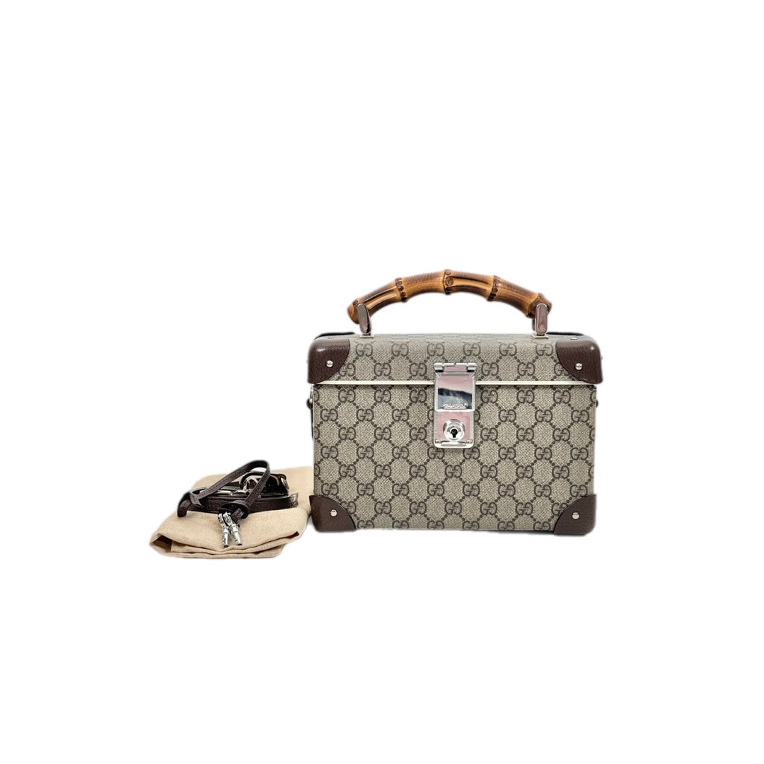 Gucci Bamboo Trotter GG Beauty Case Bag