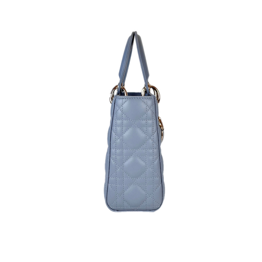 Dior Lady Dior Small Blue Bag