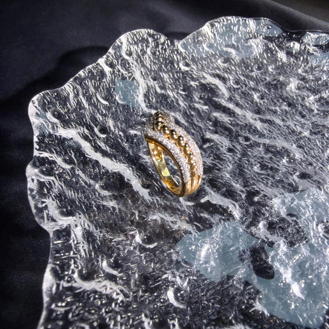Natural White Diamond Ring 0.32ct,18K Yellow Gold