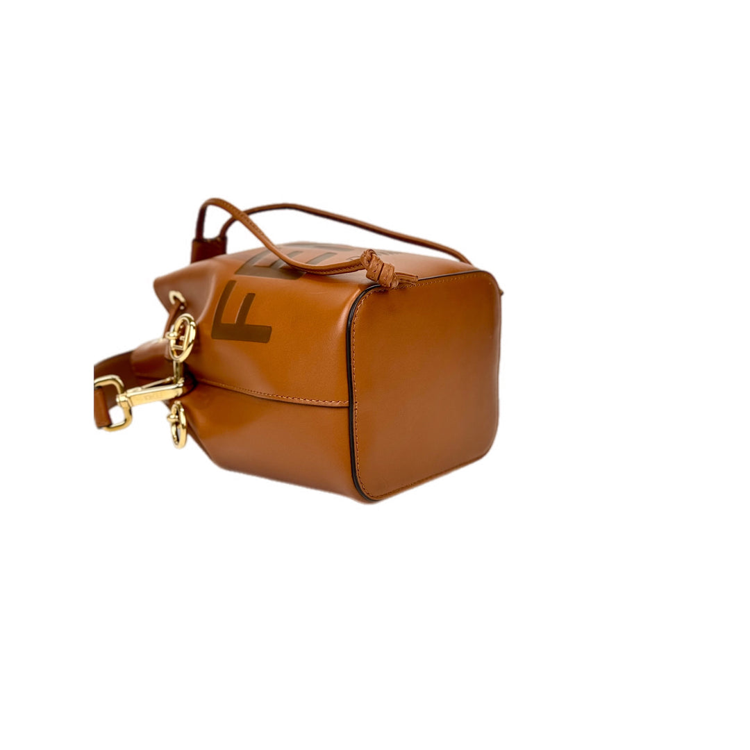 Fendi Tresor Brown Mini Bucket Bag