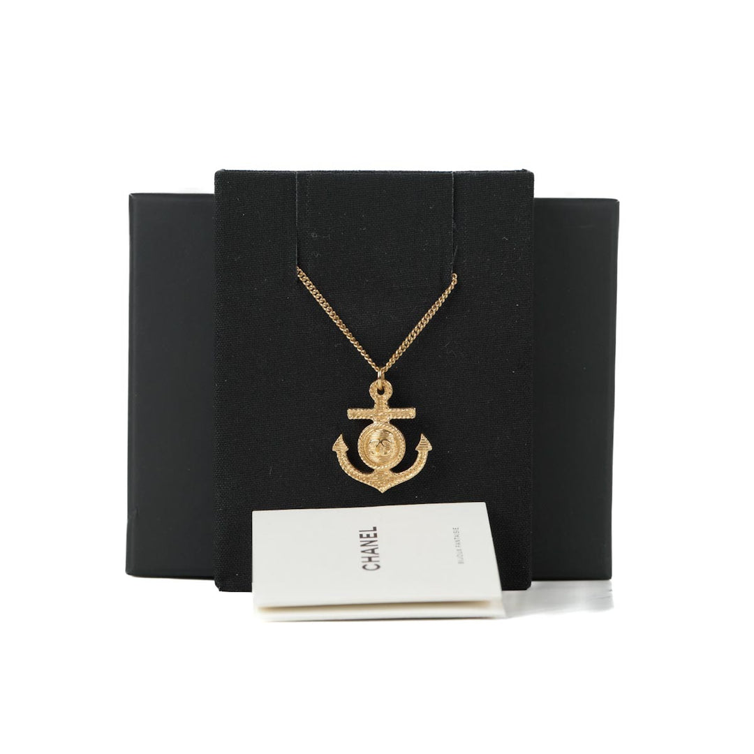 Chanel Anchor Gold Plated Necklace