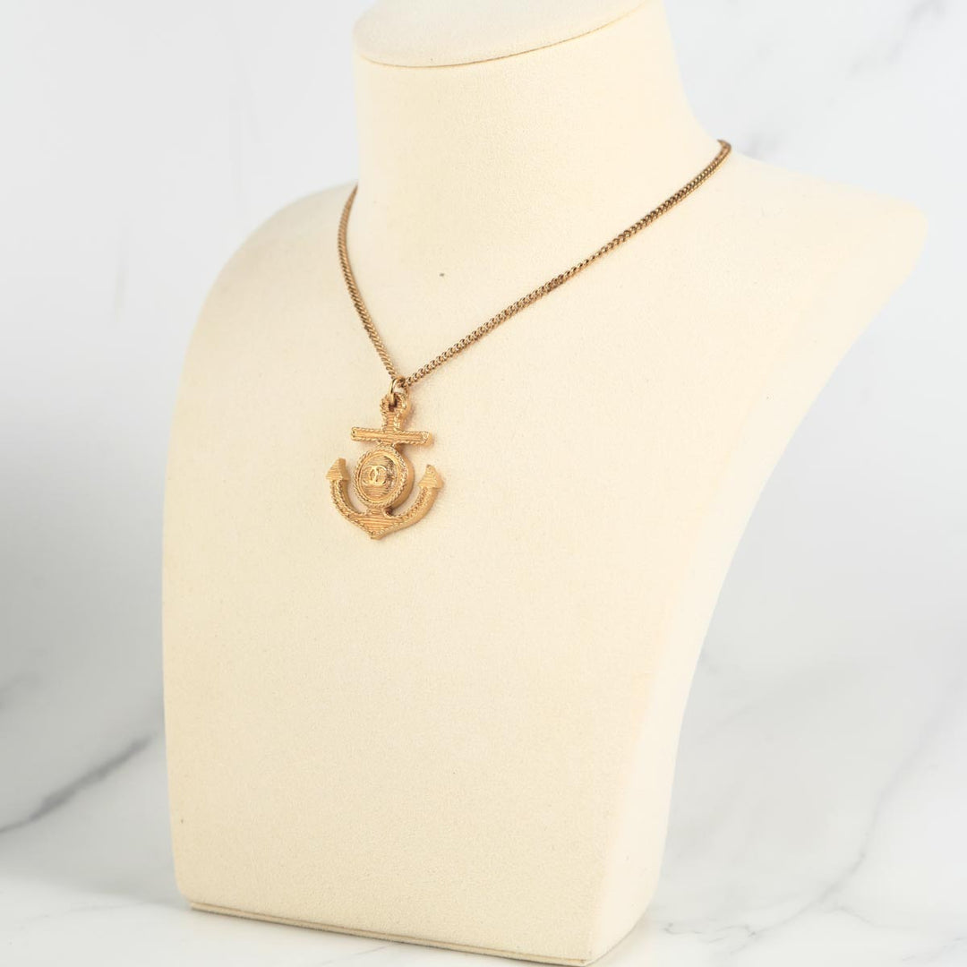 Chanel Anchor Gold Plated Necklace