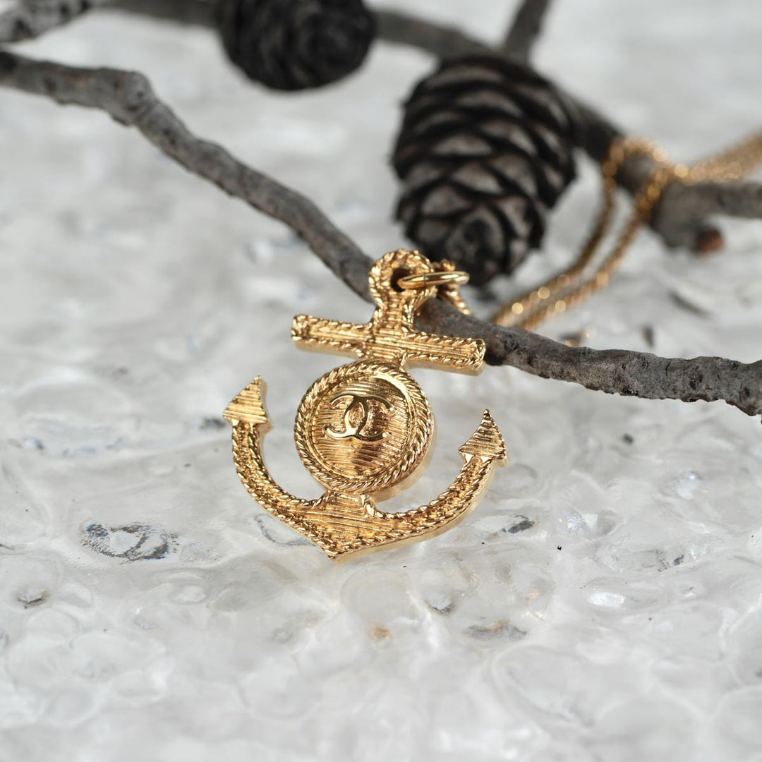 Chanel Anchor Gold Plated Necklace