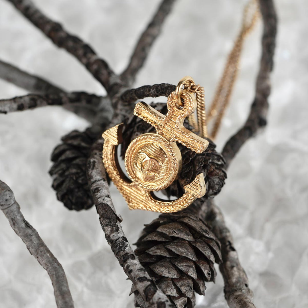 Chanel Anchor Gold Plated Necklace