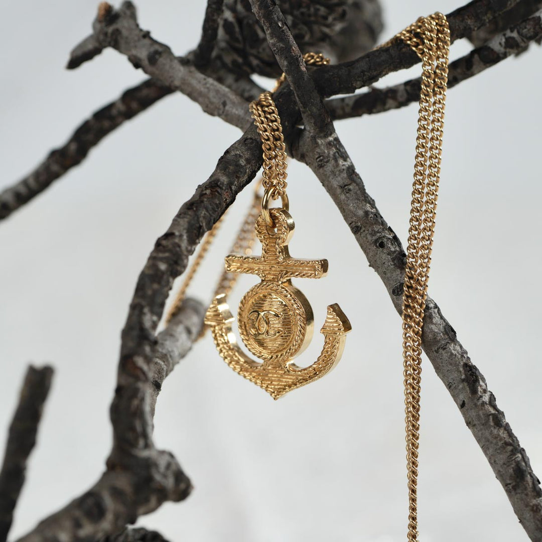 Chanel Anchor Gold Plated Necklace