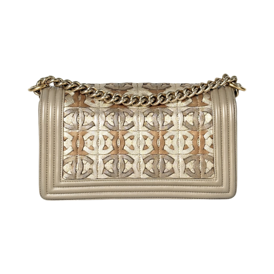Chanel Leboy Bag Medium Gold Color With CC Logo