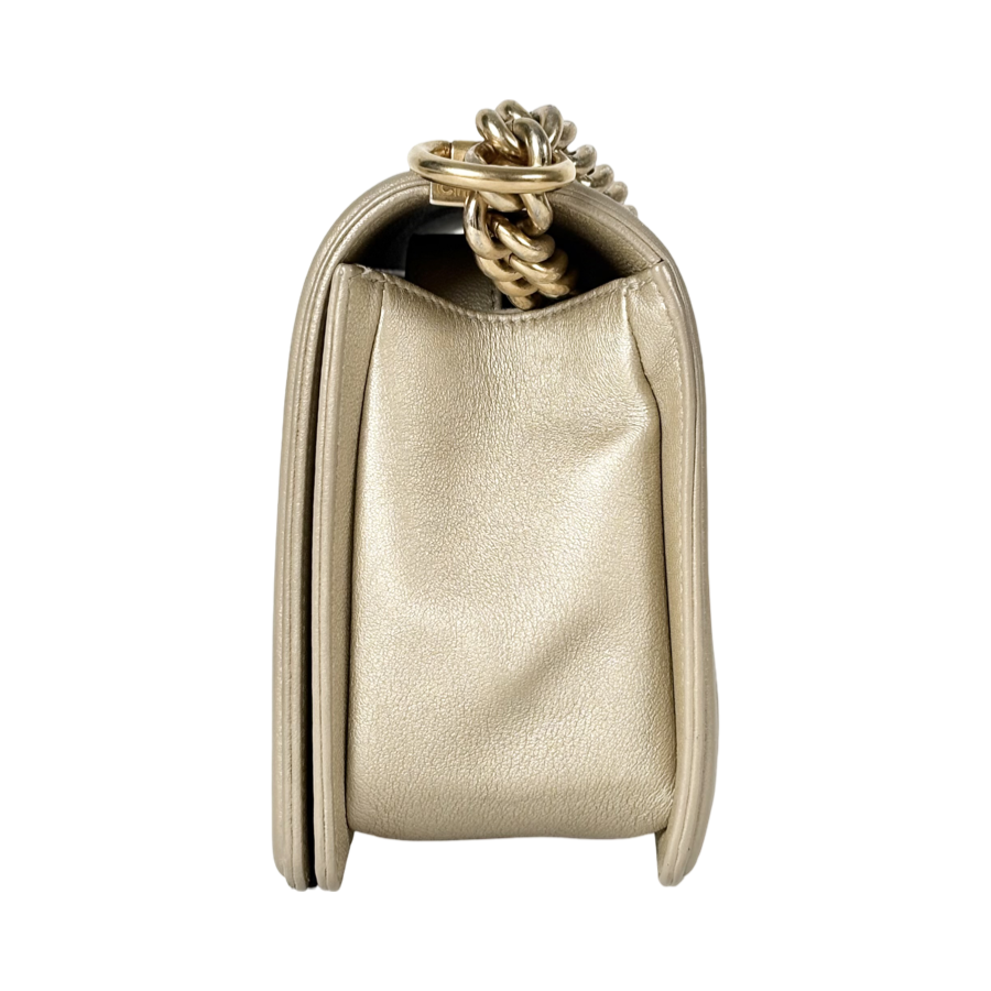 Chanel Leboy Bag Medium Gold Color With CC Logo