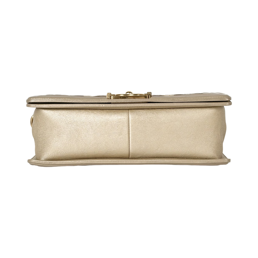 Chanel Leboy Bag Medium Gold Color With CC Logo