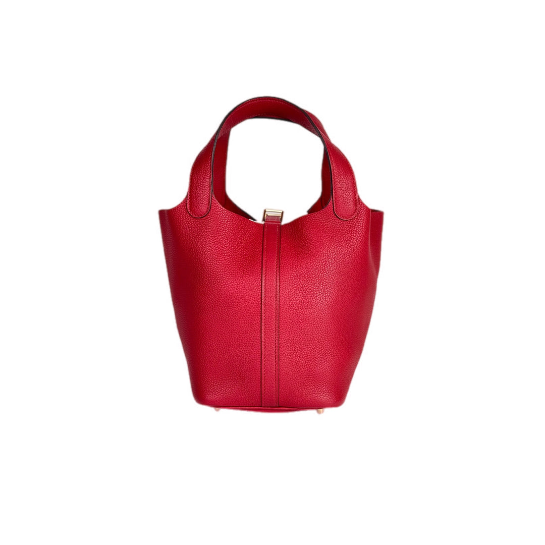Hermes Picotin 18cm Red Bag