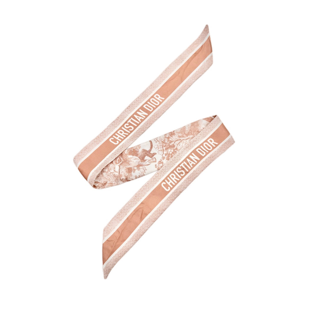 Dior Mitzah Toile De Jouy Pink Twilly