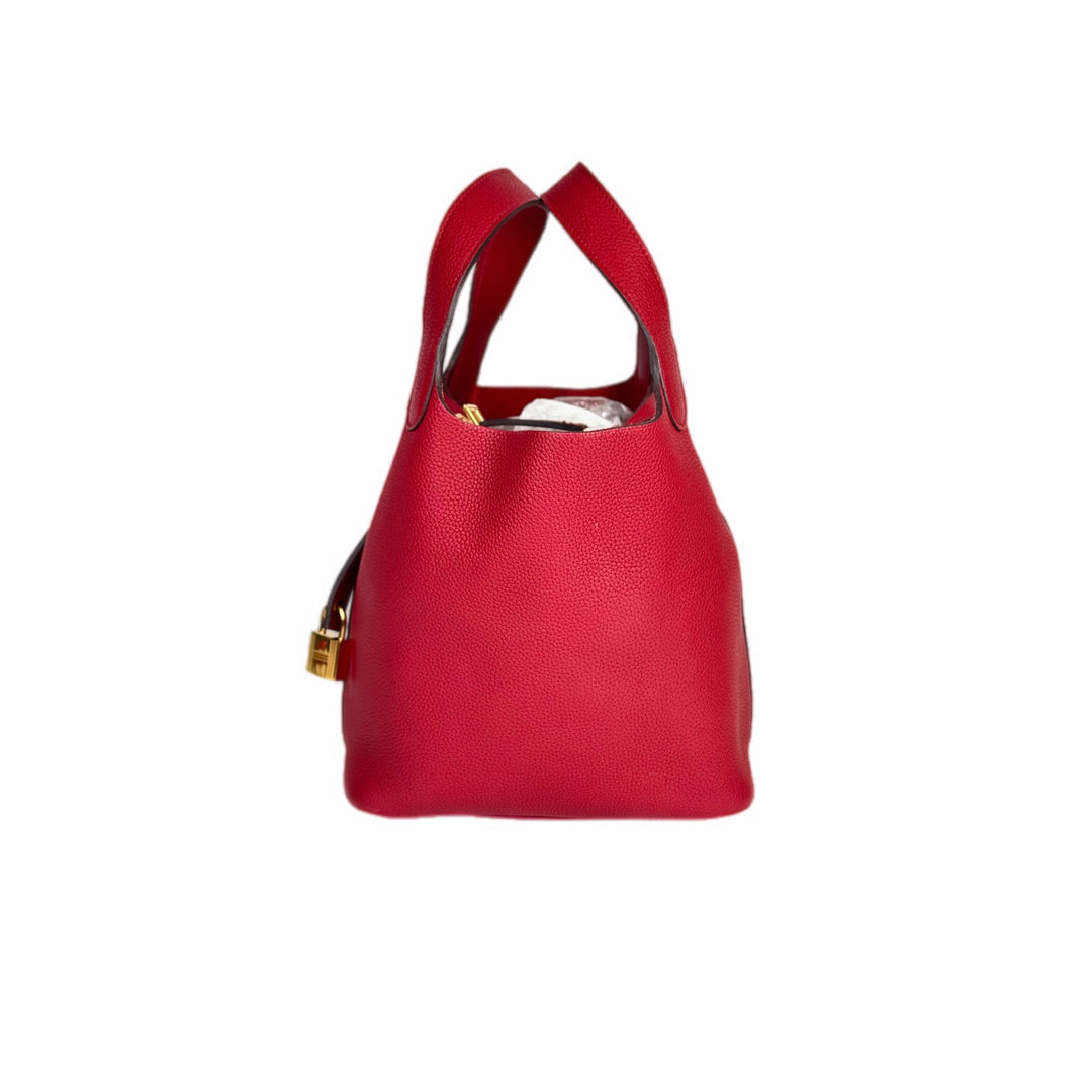 Hermes Picotin 18cm Red Bag
