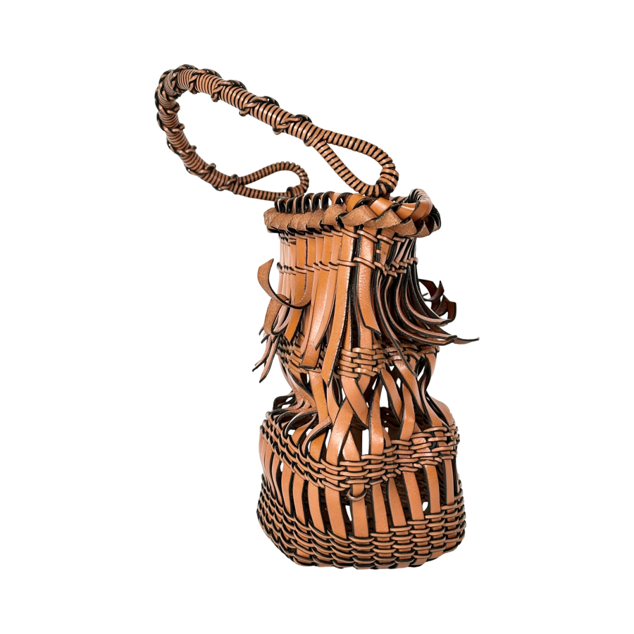 Loewe Calfskin Fringe Bucket Bag