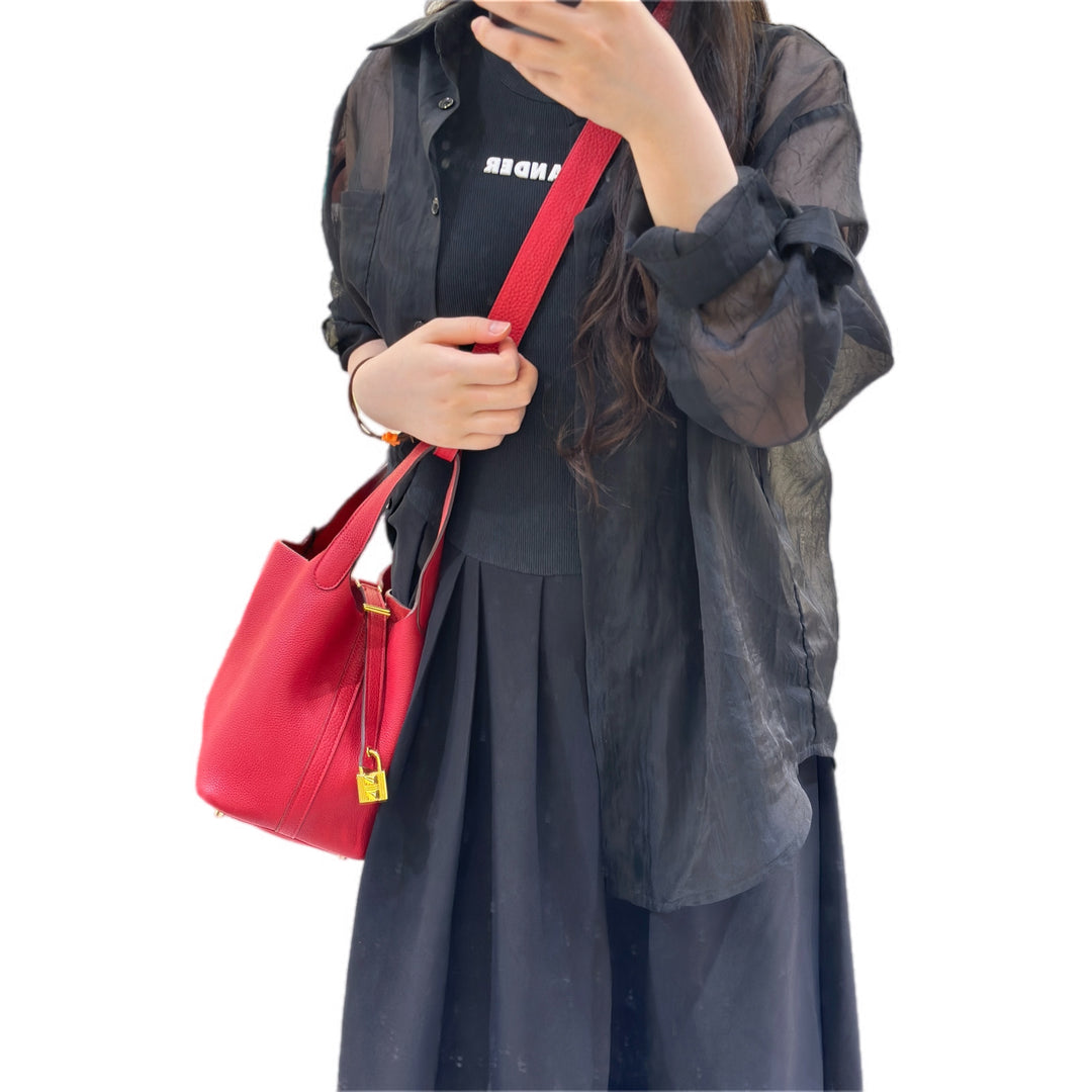 Hermes Picotin 18cm Red Bag