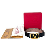 Valentino  Belt Black Leather 65cm