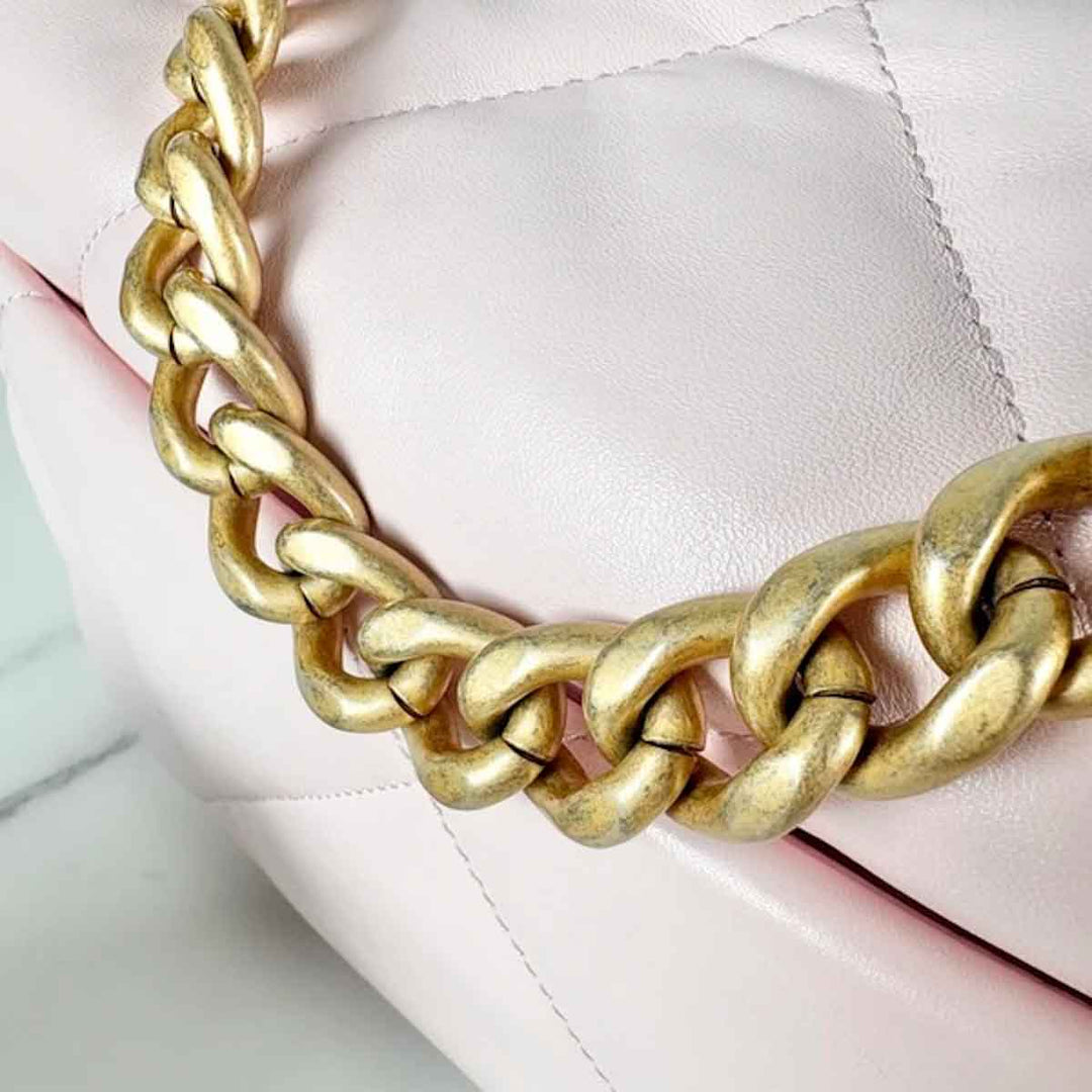 Chanel 19 Small Pink Calfskin Bag