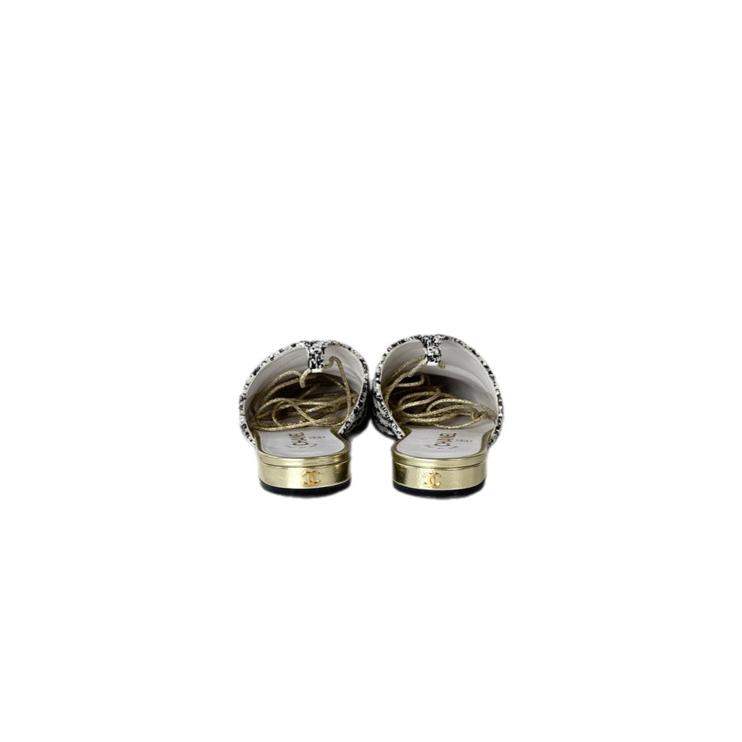 Chanel Tweed Flat Shoes #36.5