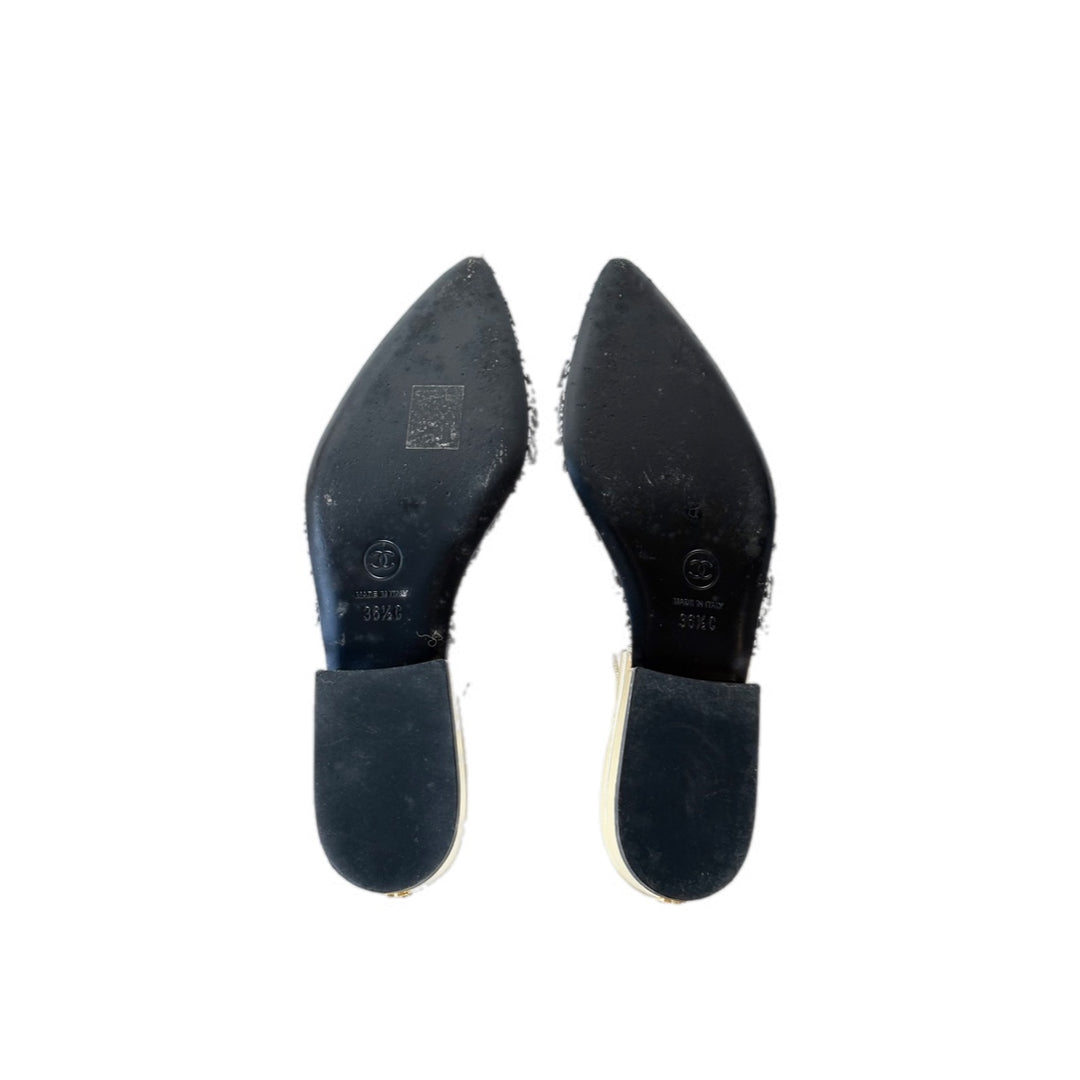 Chanel Tweed Flat Shoes #36.5