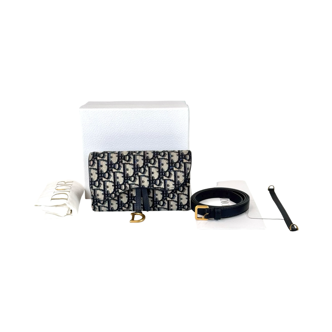 Dior Saddle Belt Pouch Bag Oblique Jacquard
