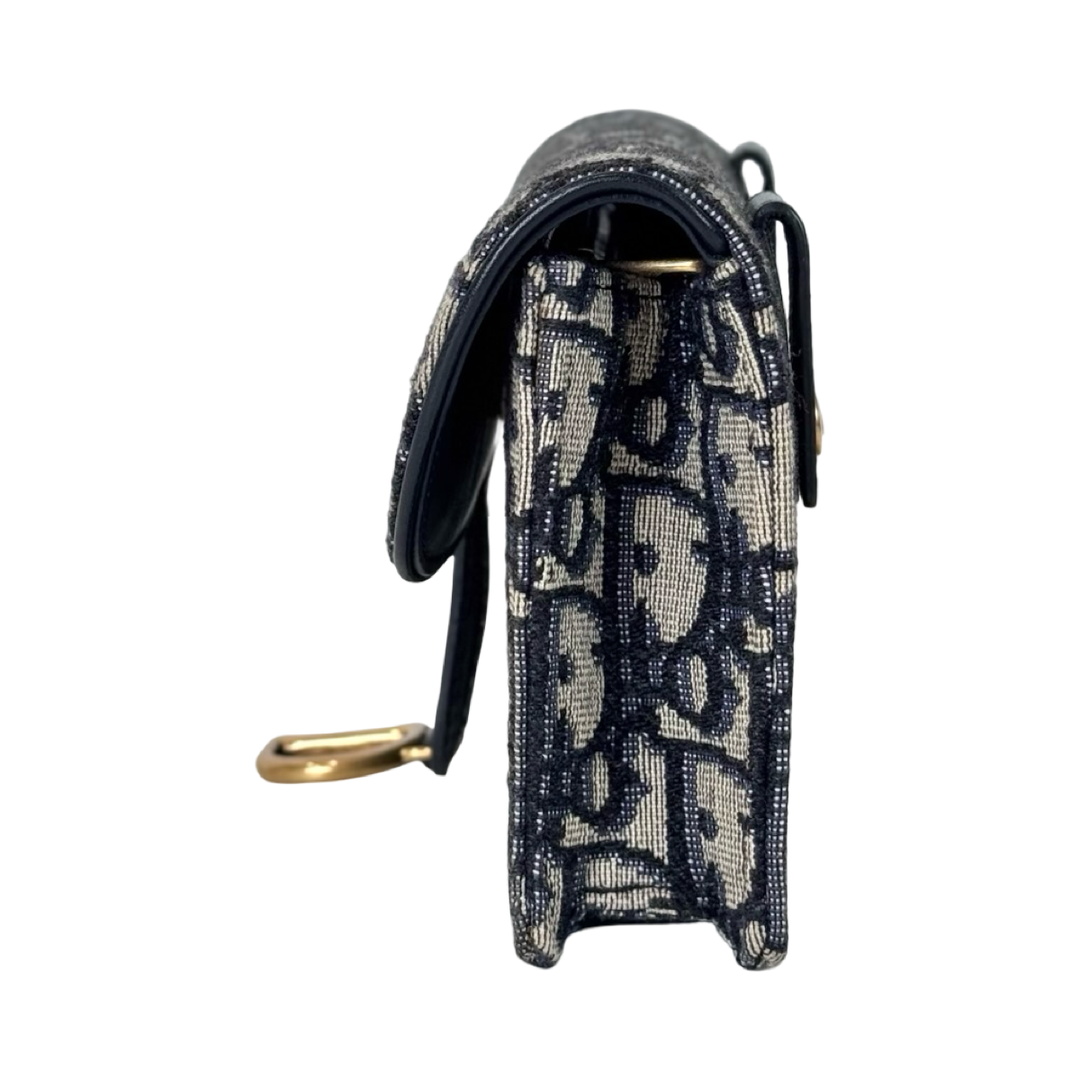 Dior Saddle Belt Pouch Bag Oblique Jacquard