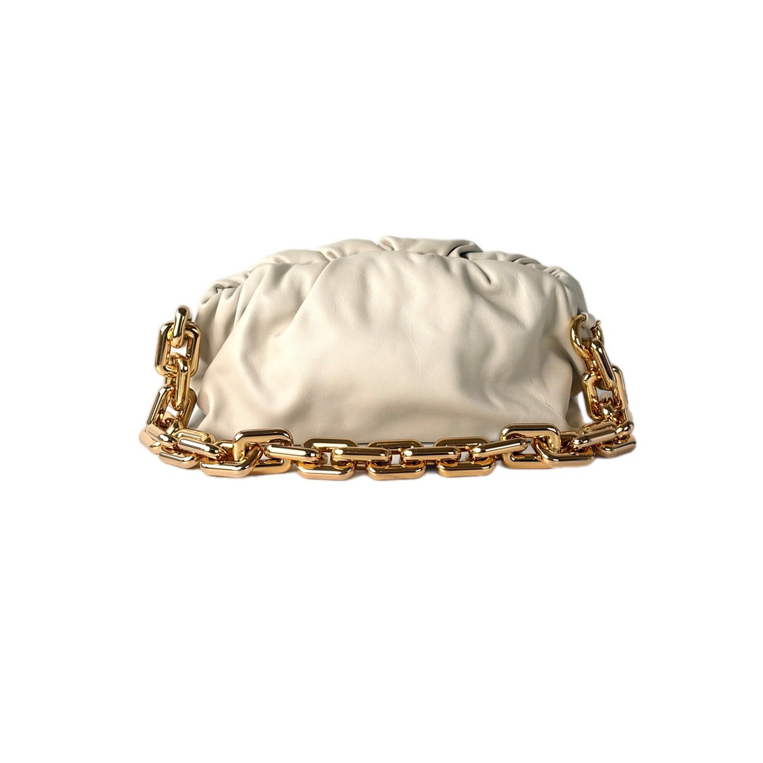 Bottega Veneta Cream The Pouch Medium Chain