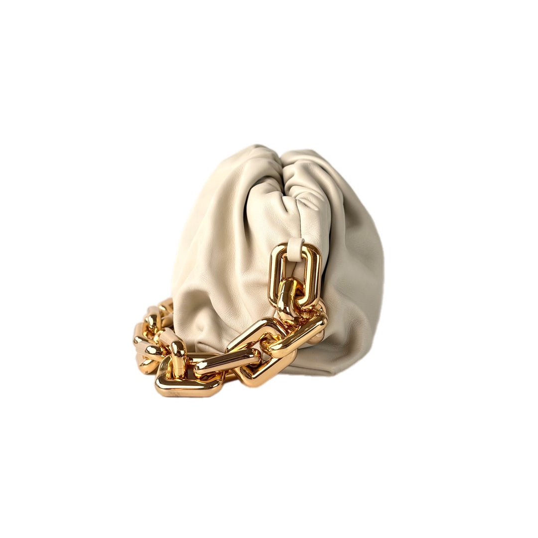 Bottega Veneta Cream The Pouch Medium Chain