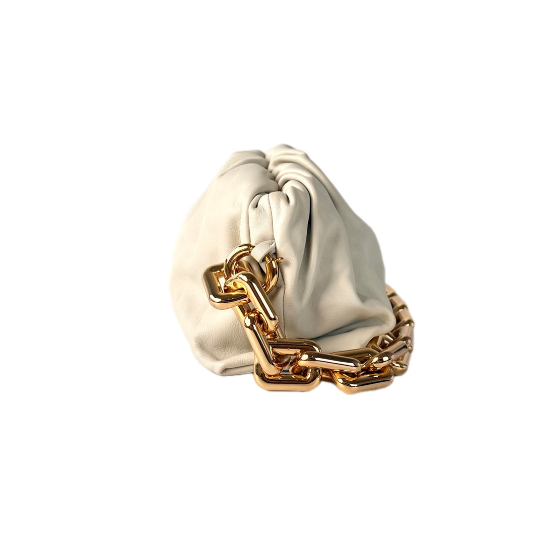 Bottega Veneta Cream The Pouch Medium Chain