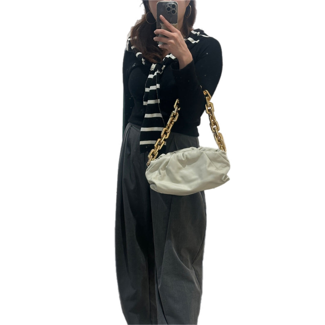 Bottega Veneta Cream The Pouch Medium Chain