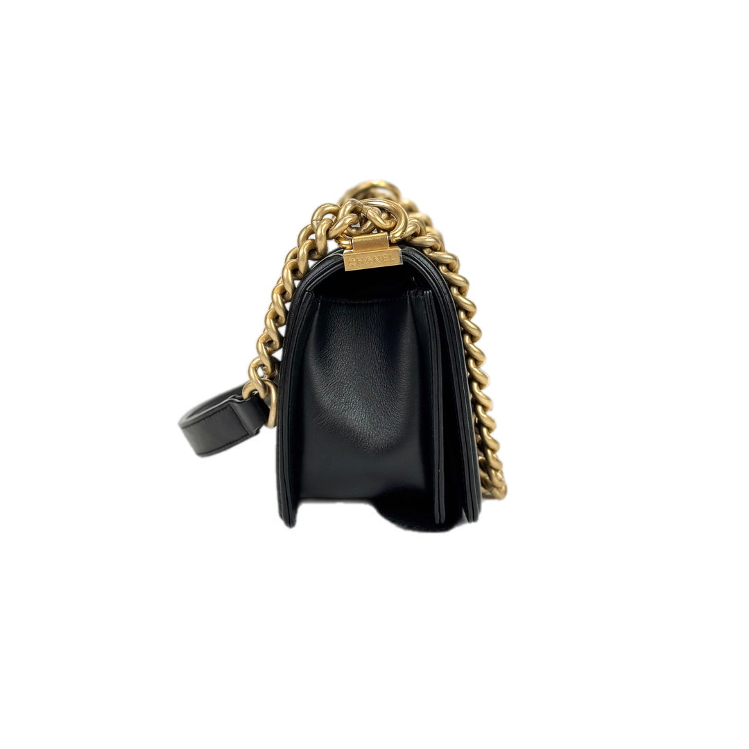 Chanel Leboy Small Black Lambskin Chain Bag