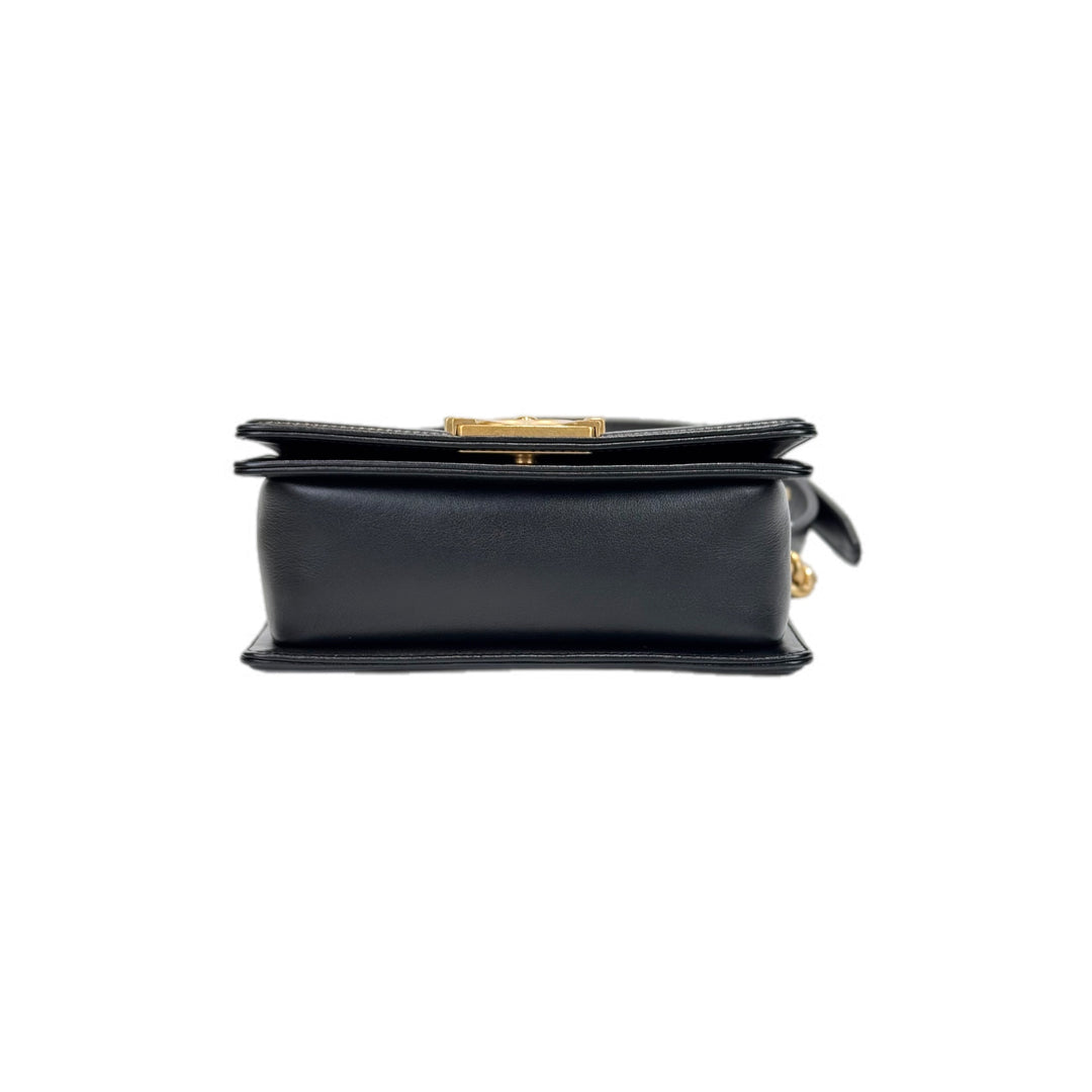 Chanel Leboy Small Black Lambskin Chain Bag