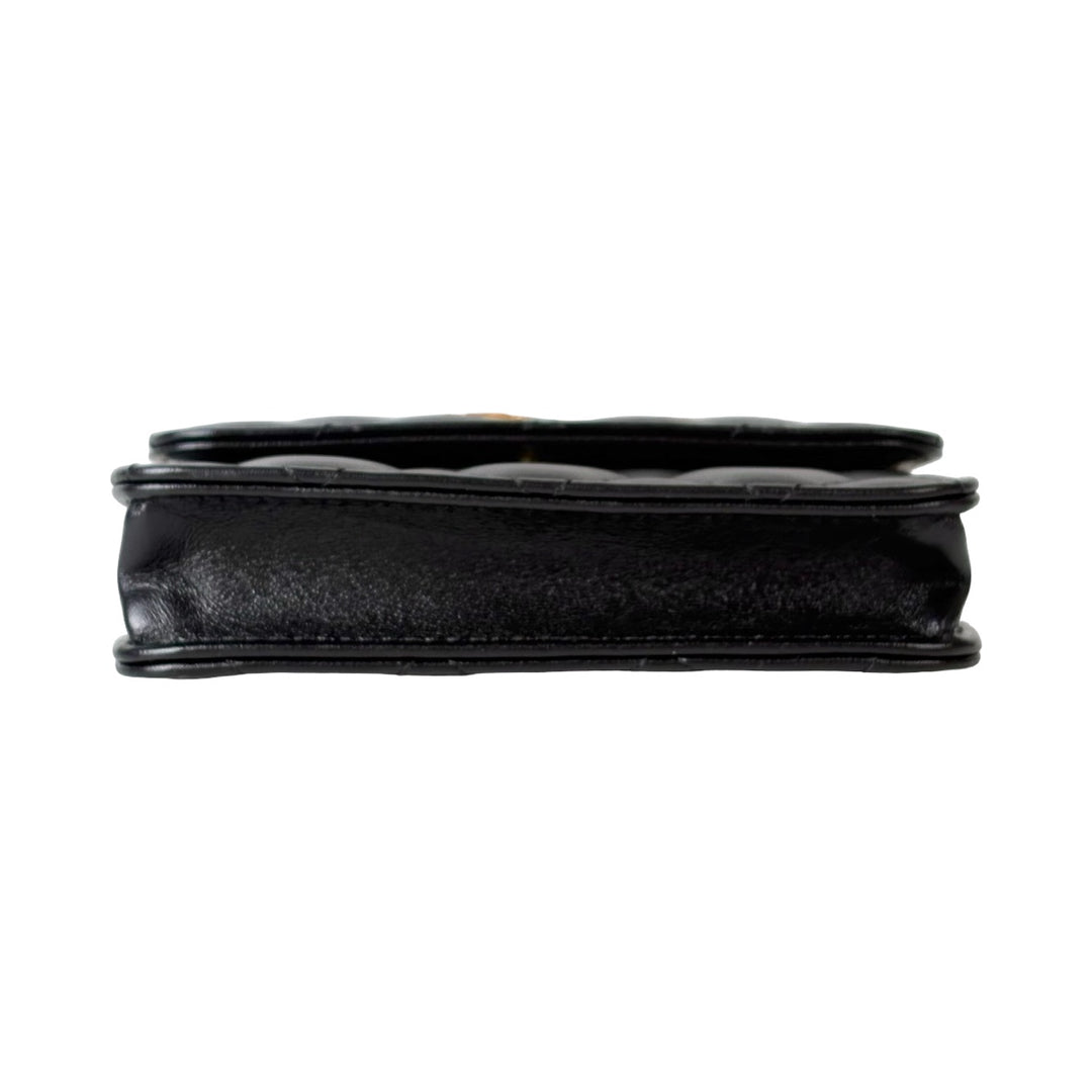 Chanel Black Mini WOC Pearl Chain Bag