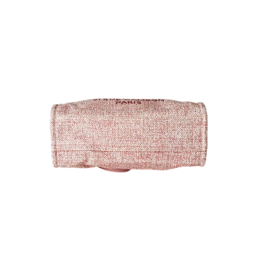 Chanel  Deauville Pink Small Tweed Tote Bag