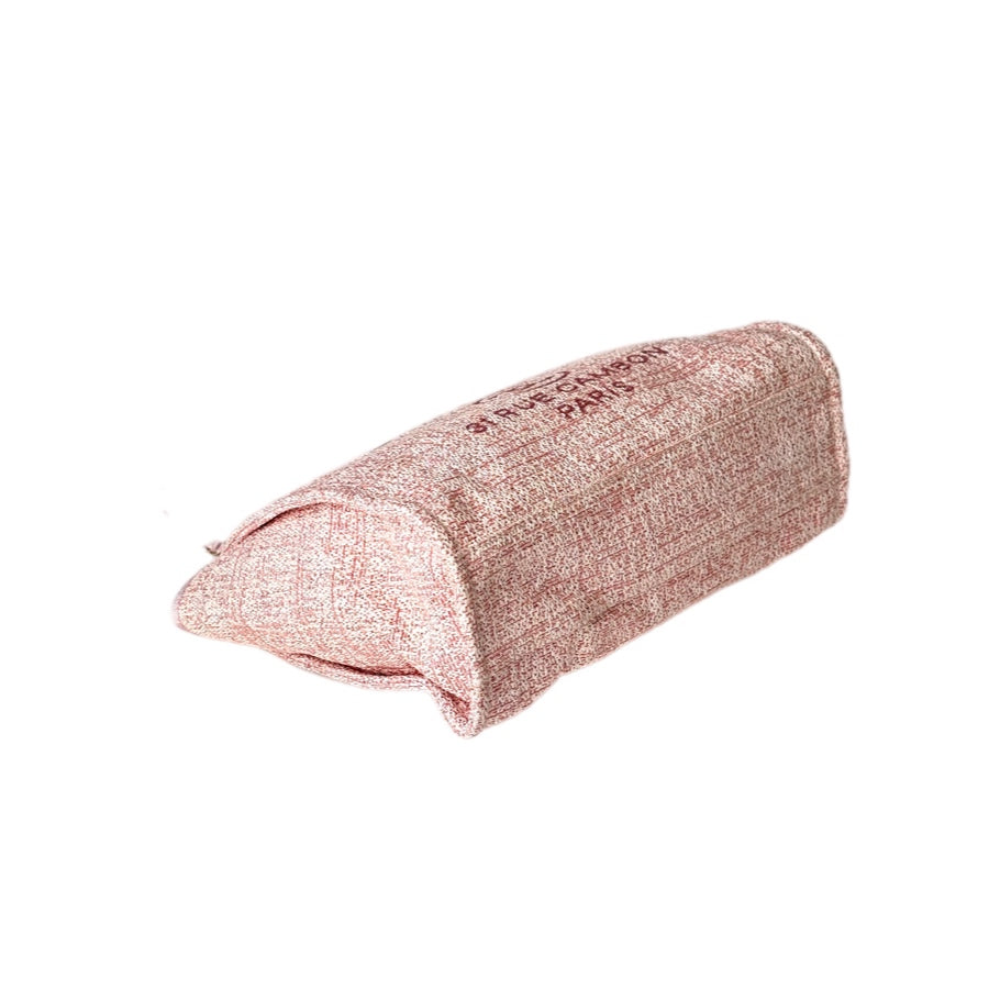 Chanel  Deauville Pink Small Tweed Tote Bag