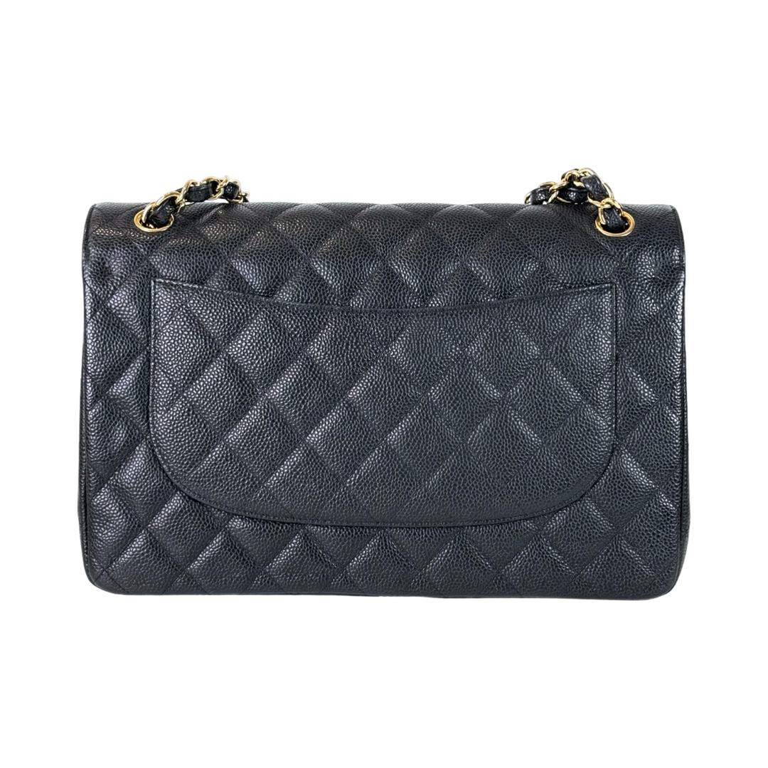 Chanel Classic Flap Jumbo Black Caviar Bag