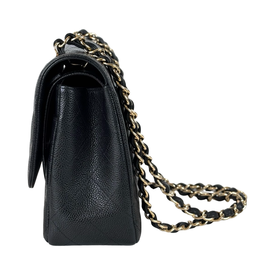Chanel Classic Flap Jumbo Black Caviar Bag