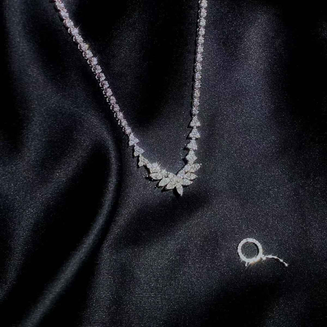 Natural White Diamond Universal Clasp Necklace D1.60ct,18K D-E SI