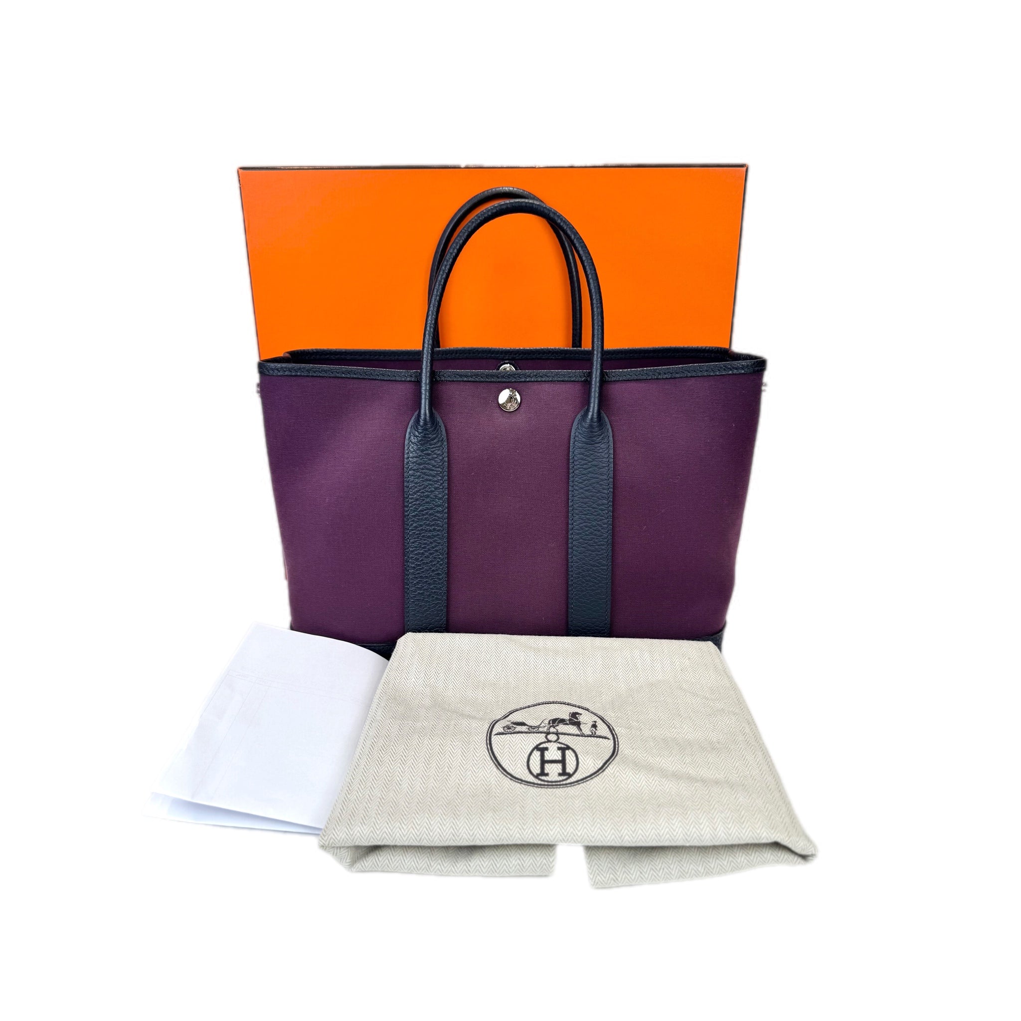 Hermes Garden Party 30cm Cassis Bag