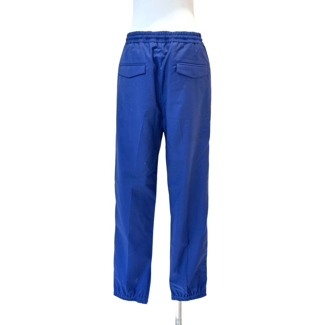 Pre-owned Dior Drawstring Pants in Blue Virgin Wool - photo 2