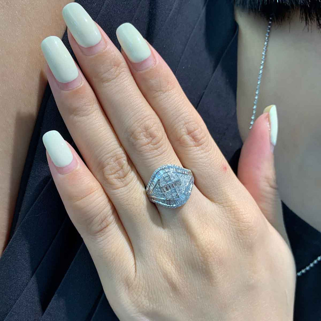 White Diamond Ring D0.96ct 18K, D-E