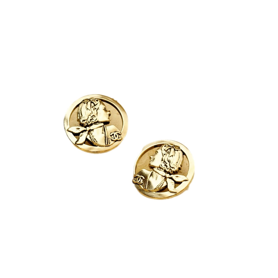Chanel Mademoiselle Coco Chanel Stud Earring