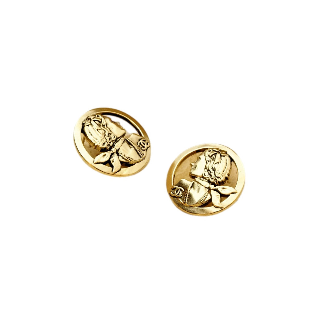 Chanel Mademoiselle Coco Chanel Stud Earring