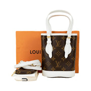 Louis Vuitton Monogram Match Nano Bucket Bag White