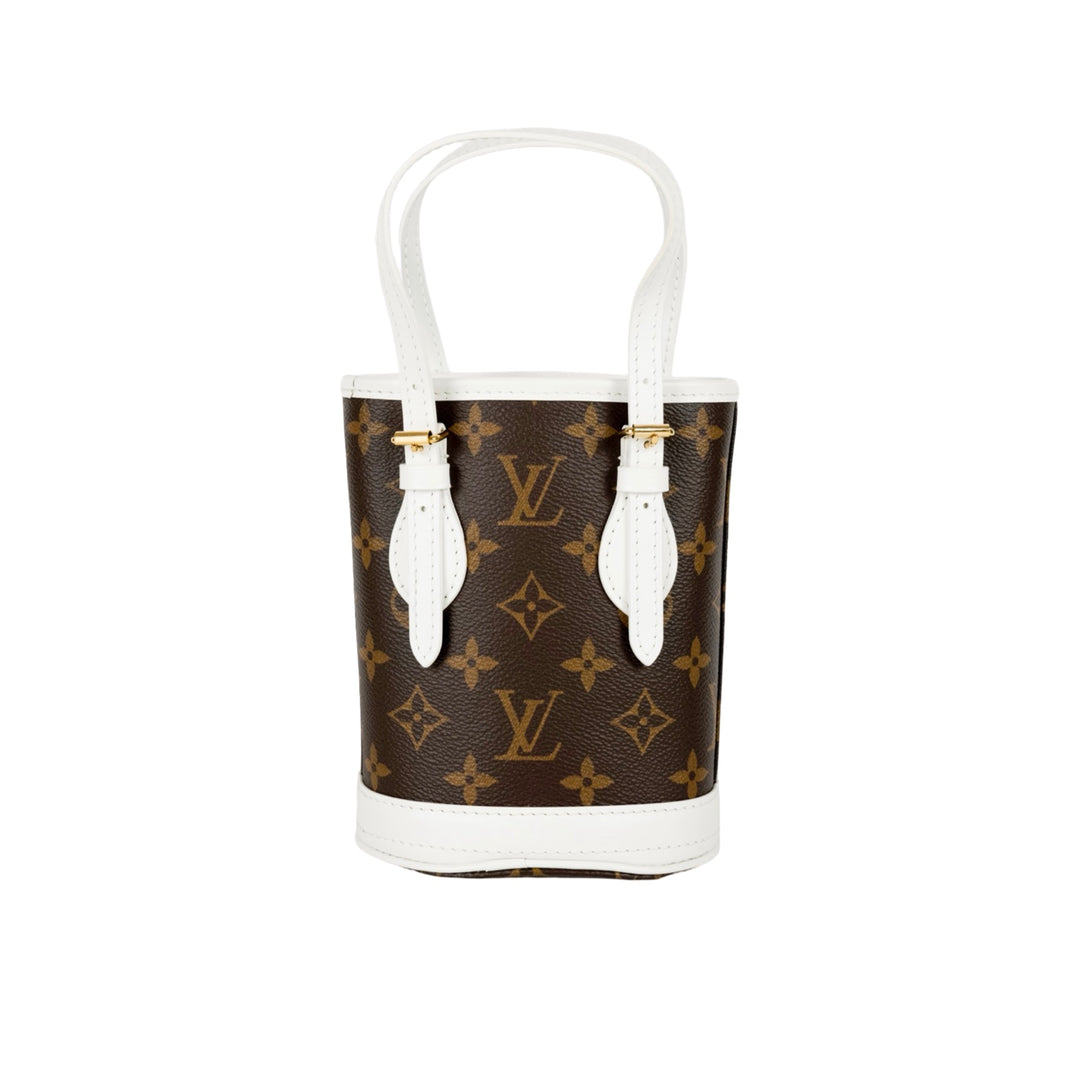 Louis Vuitton Monogram Match Nano Bucket Bag White